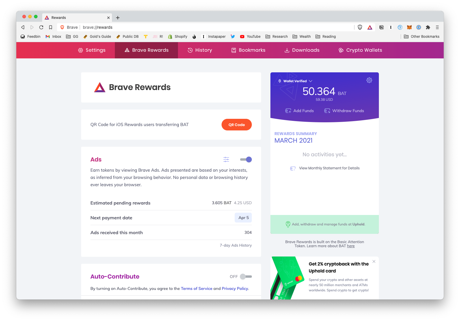 brave browser now builtin wallet