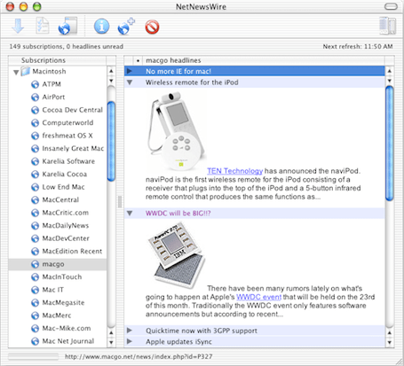 mac rss reader netnewswire